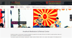 Desktop Screenshot of anubhutiretreatcenter.org